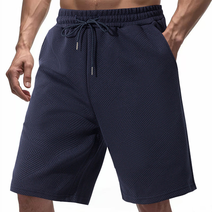 Herren sportive Shorts mit strukturiertem Design und elastischem Bund Echoarchiv