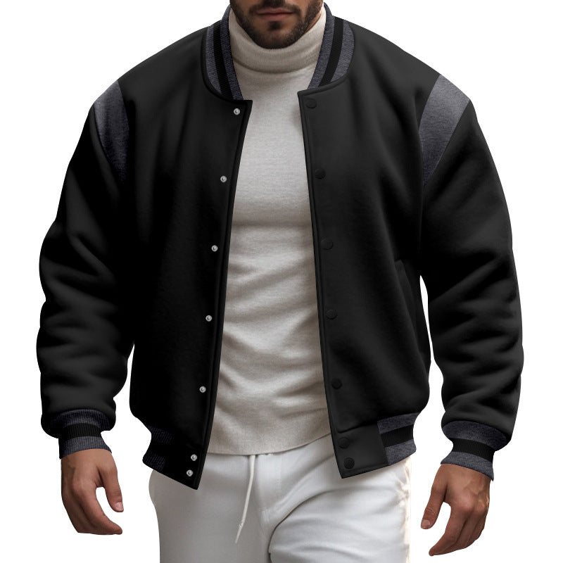 Herren sportliche Collegejacke mit kontrastierenden Einsätzen Echoarchiv