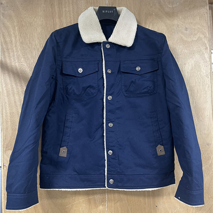 Herren Utility-Arbeitsjacke aus Canvas mit Kunstfellkragen und gesteppter Innenfütterung Echoarchiv