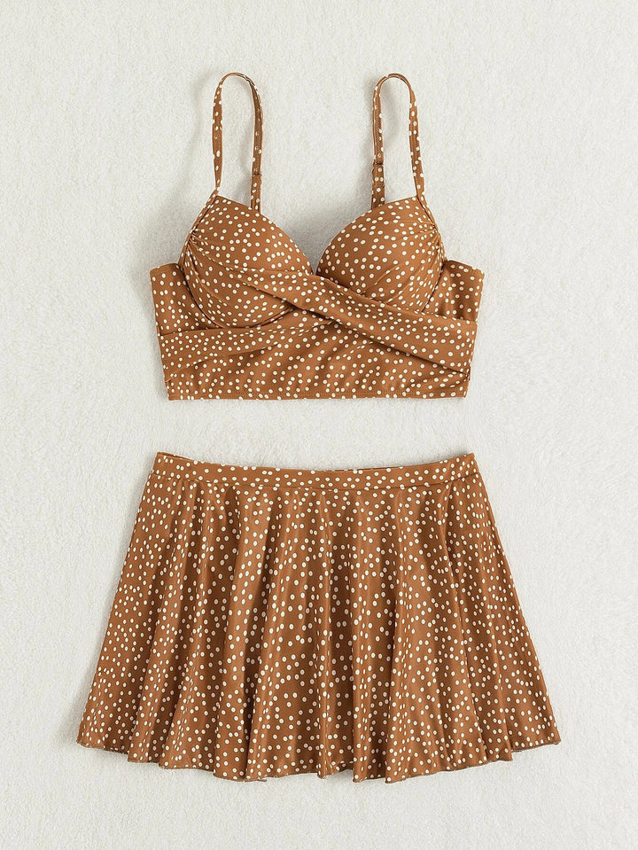 Damen Tankini-Set mit verspieltem Rock und gepolstertem Oberteil Echo Archiv