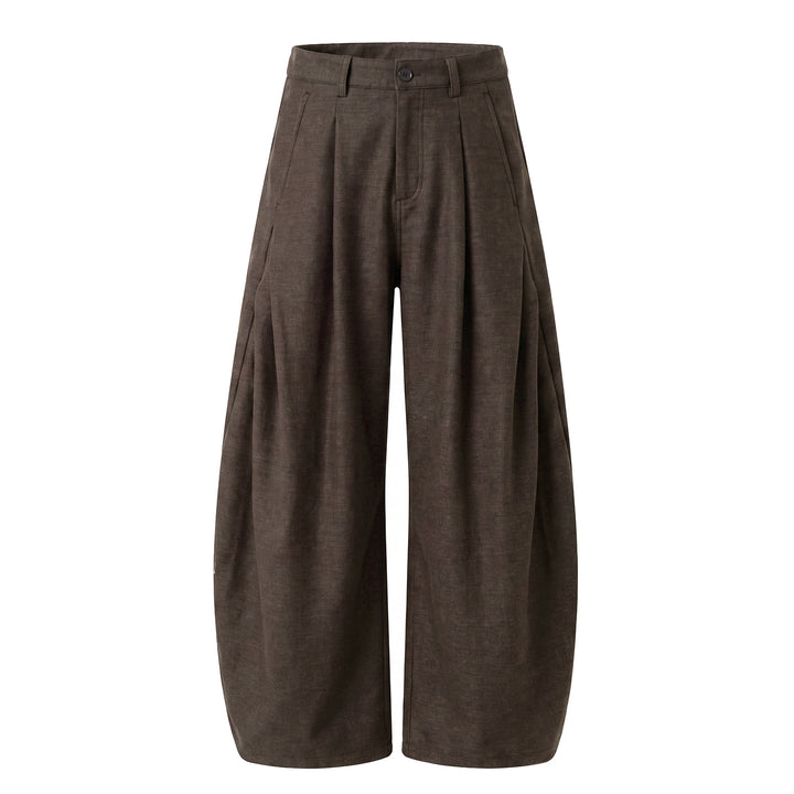 Damen Weite Culotte-Hose mit ballonförmigem Bein, hoher Taille und Kellerfalten Echo Archiv