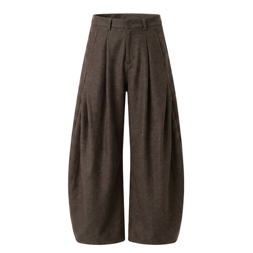 Damen Weite Culotte-Hose mit ballonförmigem Bein, hoher Taille und Kellerfalten Echo Archiv