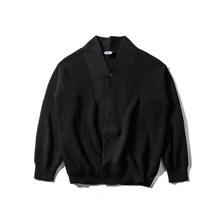 Unisex Oversize‑Strickcardigan mit Schalkragen, Strukturmix und Knopfleiste Echo Archiv