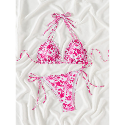 Damen Triangel-Bikini mit verspieltem Rüschen-Design Echo Archiv