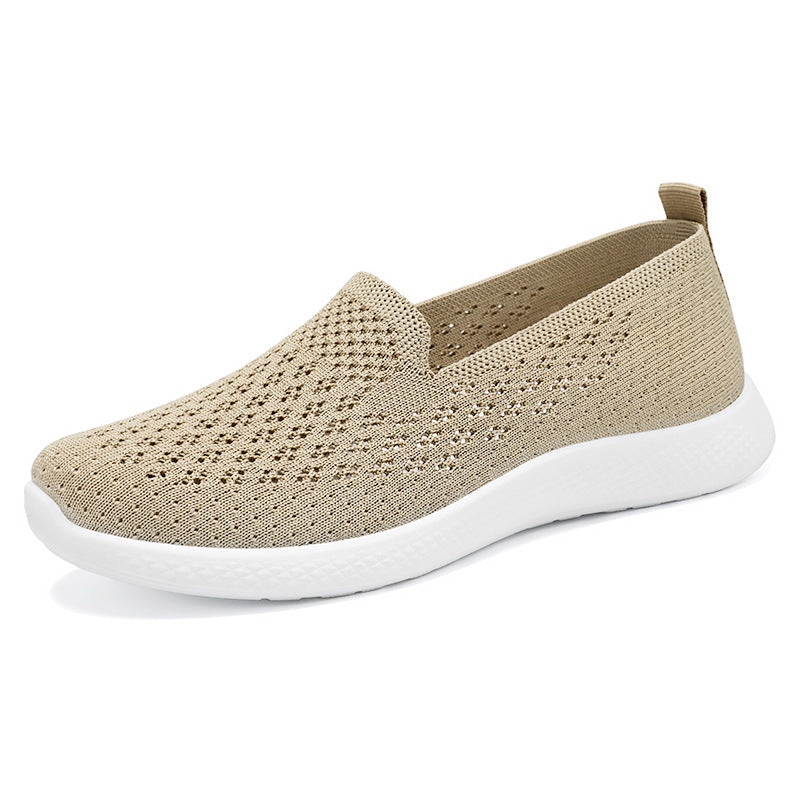 Damen nan nahtloser Strick-Slipper mit perforierter Luftnetzstruktur, ergonomischem Memory-Fußbett und leichter EVA-Dämpfung Echo Archiv