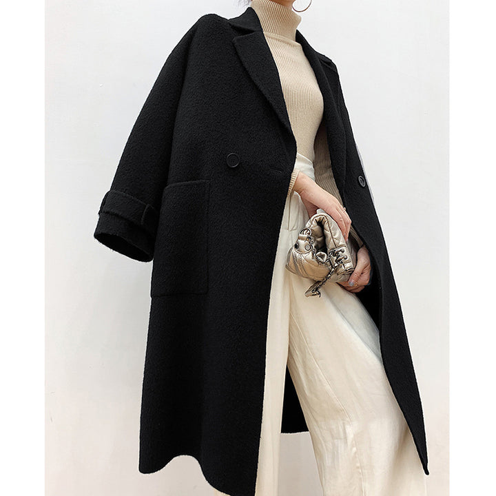 Damen Eleganter und bequemer Wollmantel Echoarchiv