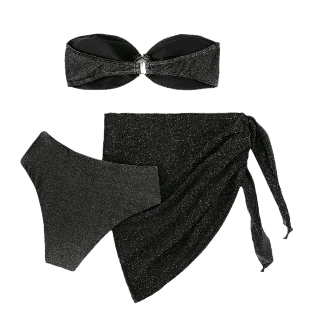 Damen Glamouröser Bandeau-Bikini mit Glitzer-Details Echo Archiv