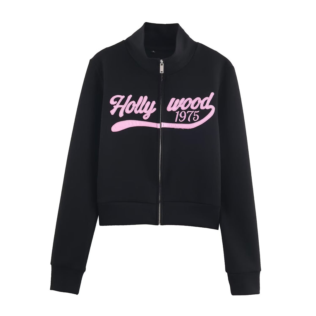 Damen Locker geschnittene Jersey-Freizeithose mit weitem Bein, elastischem Bund und Retro-Logo Echoarchiv
