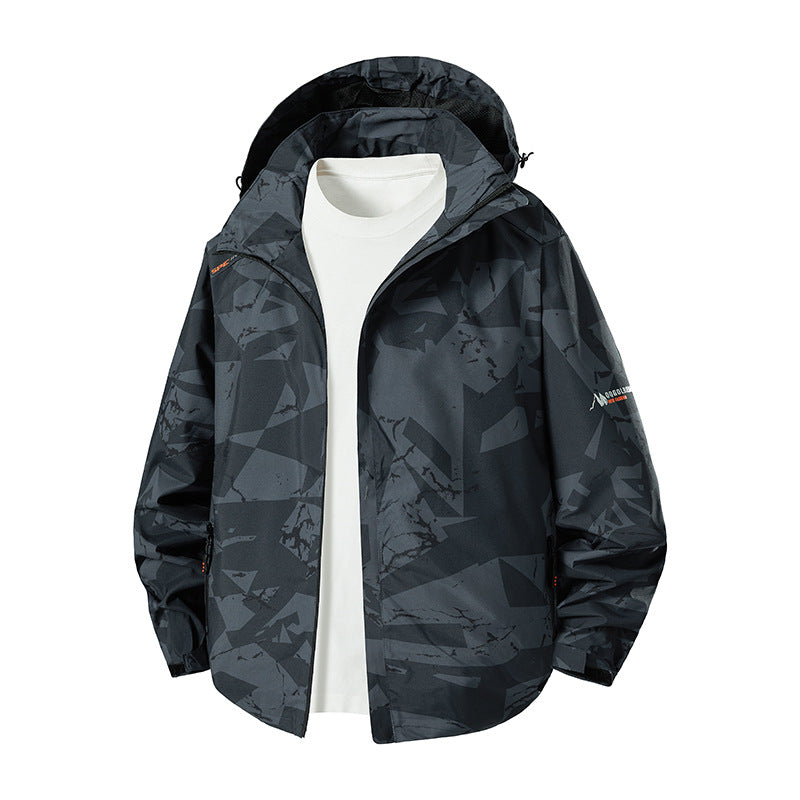 Herren Leichte Funktionsjacke mit Kapuze Echo Archiv