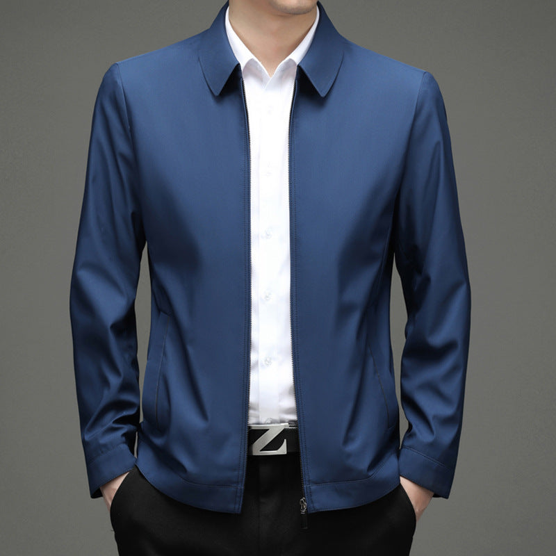 Herren modische Übergangsjacke mit stylishem Stehkragen und praktischen Taschen Echoarchiv
