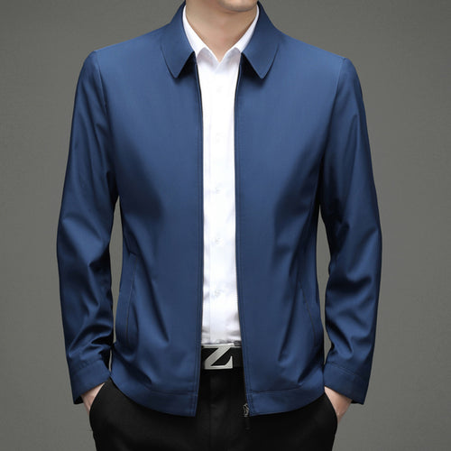 Herren modische Übergangsjacke mit stylishem Stehkragen und praktischen Taschen Echoarchiv