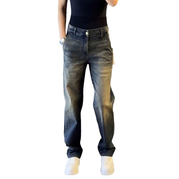 Damen Modische Hohe Taille Jeans Echo Archiv