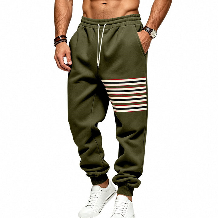 Herren Sportliche Jogginghose mit seitlichem Streifenpanel und Kordelzug Echoarchiv