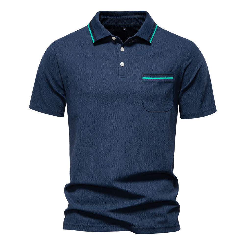 Herren Poloshirt mit modernem Streifenakzent und samtweichem Gewebe Echoarchiv