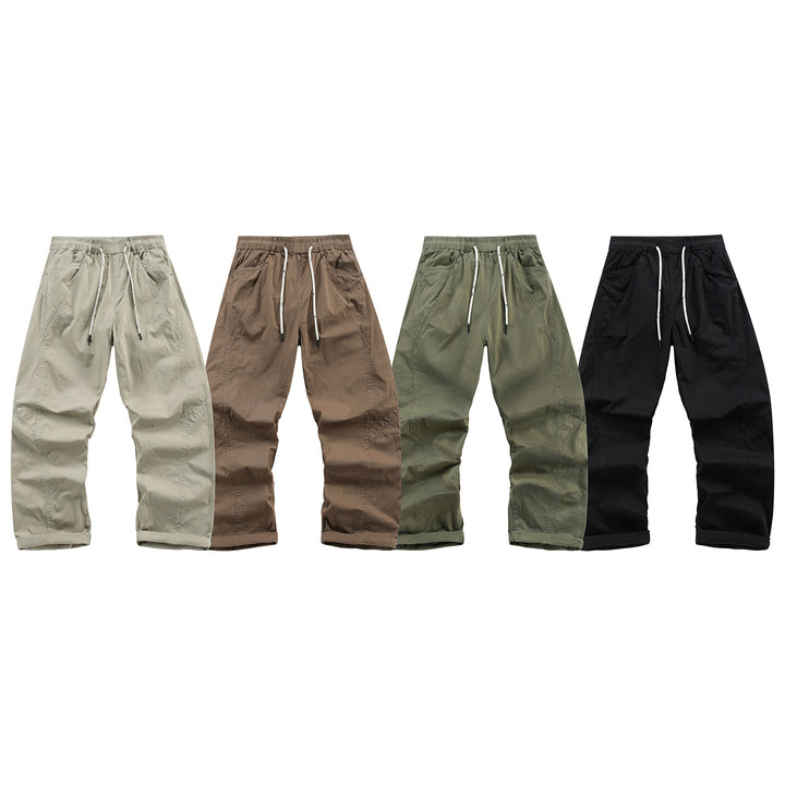 Herren Leichte Relaxed-Fit Bundhose mit Tunnelzug, schrägen Eingrifftaschen und Paneelnähten Echo Archiv
