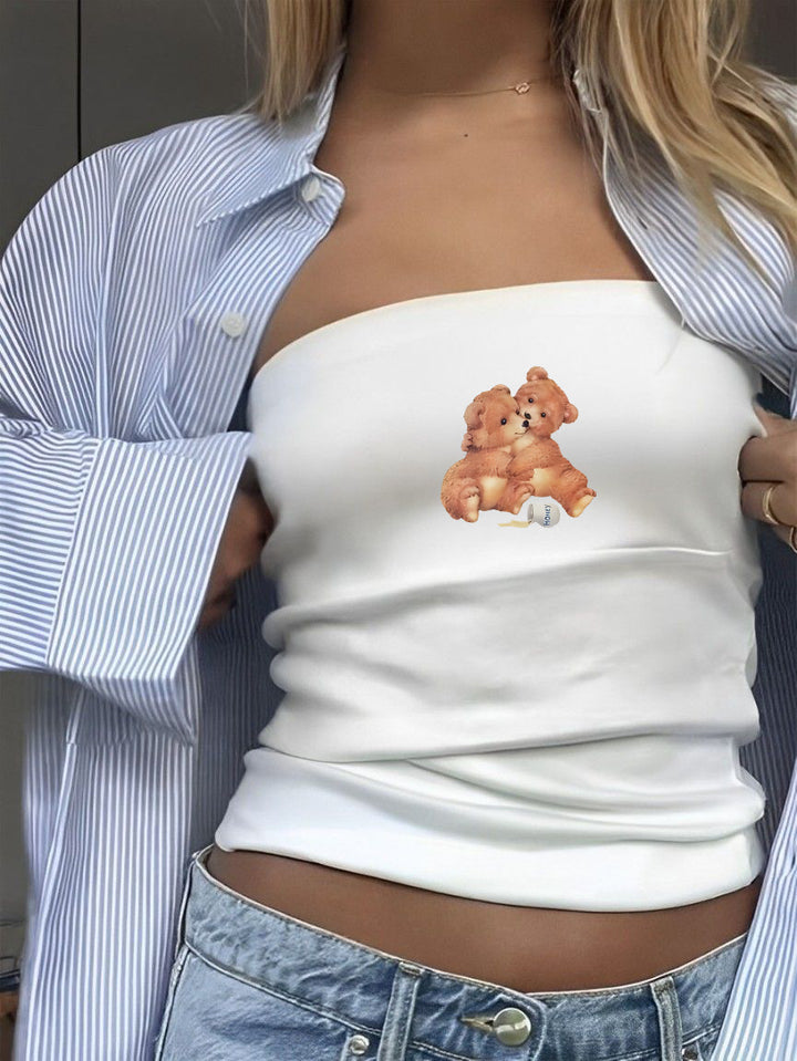 Damen Bandeau-Oberteil mit sportlichem Frankreich-Design Echo Archiv