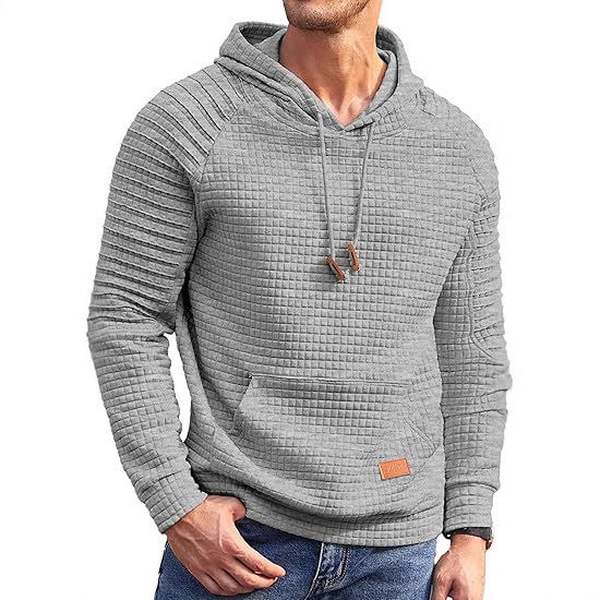 Herren Kapuzenpullover mit strukturiertem Stoff und lässigem Schnitt Echoarchiv