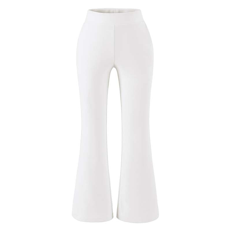 Damen Hochtaillierte Stretch-Schlaghose mit weitem ausgestelltem Saum Echoarchiv