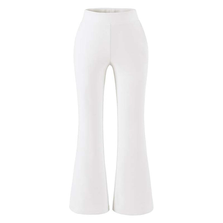 Damen Hochtaillierte Stretch-Schlaghose mit weitem ausgestelltem Saum Echoarchiv