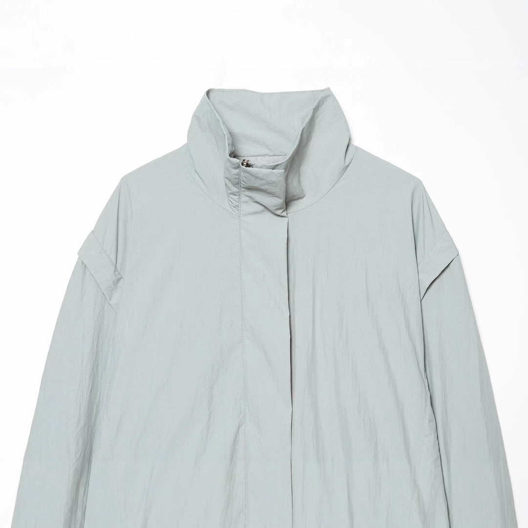 Damen Gekürzte technische Stehkragenjacke mit verdeckter Front Echo Archiv