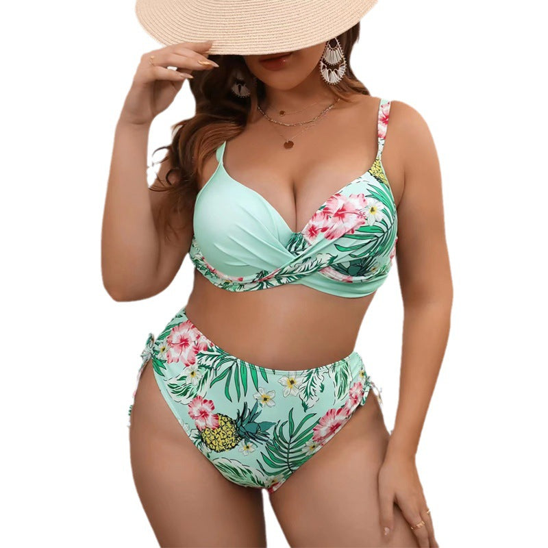 Damen Bikini-Set mit verstellbaren Trägern und hohem Bund Echo Archiv