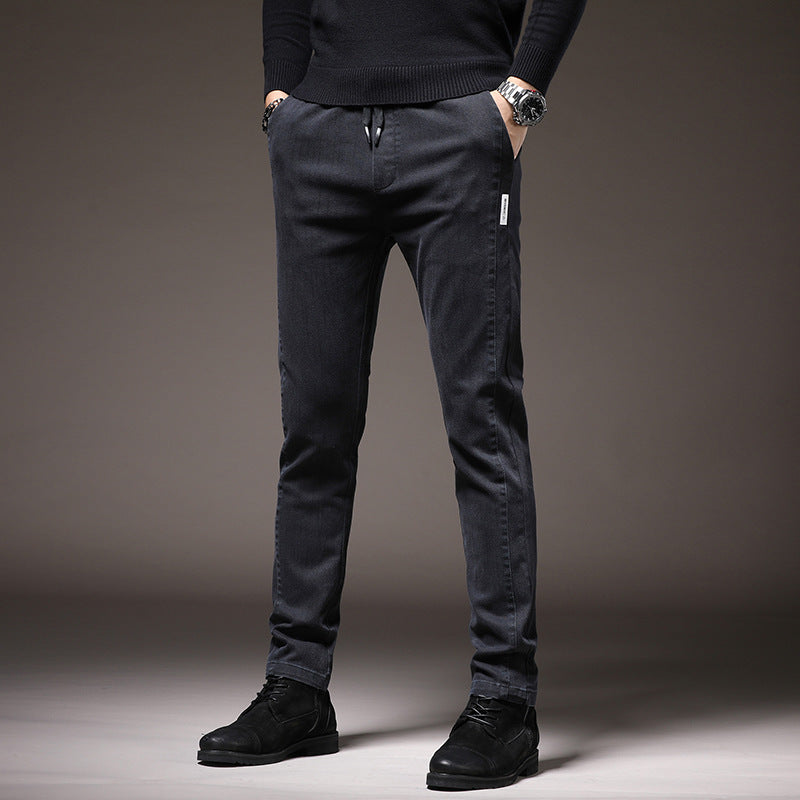Herren bequeme Chino-Hosen mit elastischem Bund Echoarchiv