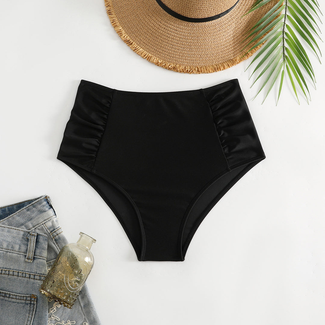 Damen Hoch geschnittener Bikini-Hosen mit Rüschendetails Echo Archiv