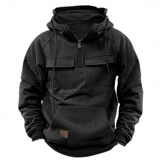 Herren Kapuzenpullover mit praktischen Taschen und durchgehendem Reißverschluss Echoarchiv