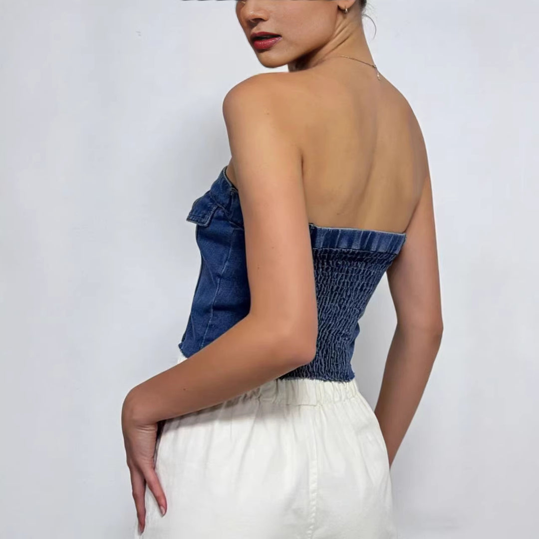 Damen Jeans Bustier Top Echo Archiv