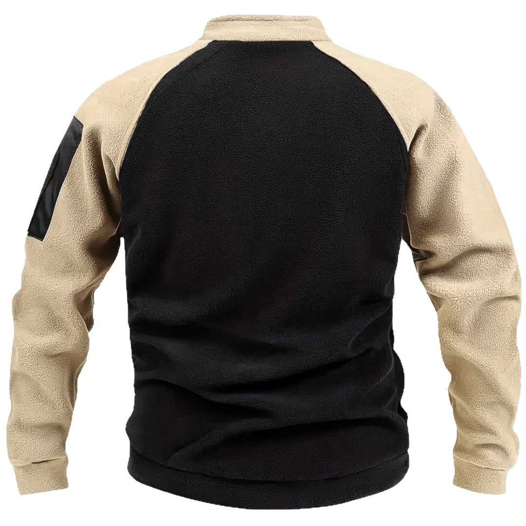 Herren Technischer Fleece-Pullover mit winddichter Frontpaneel und Armtasche Echo Archiv