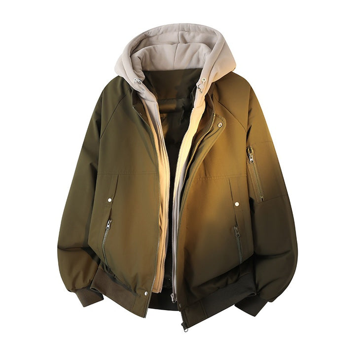 Herren Wasserabweisende Layering-Bomberjacke mit herausnehmbarer Kapuzen-Innenjacke Echoarchiv