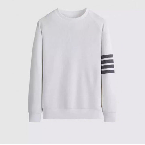 Herren modischer Sweatshirt mit sportlichem Streifen-Design – Marzano