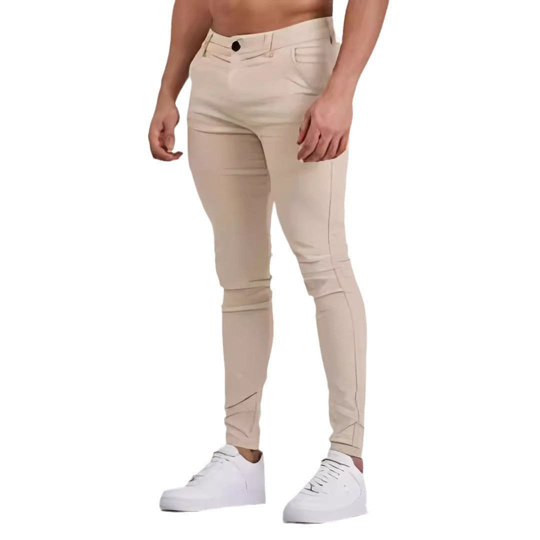 Herren Slim-Fit Kunstfaserhose mit Stretch-Anpassung Echoarchiv