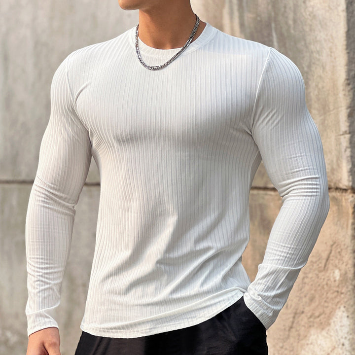 Herren Langarm Shirt mit feiner Rippenstruktur Echoarchiv