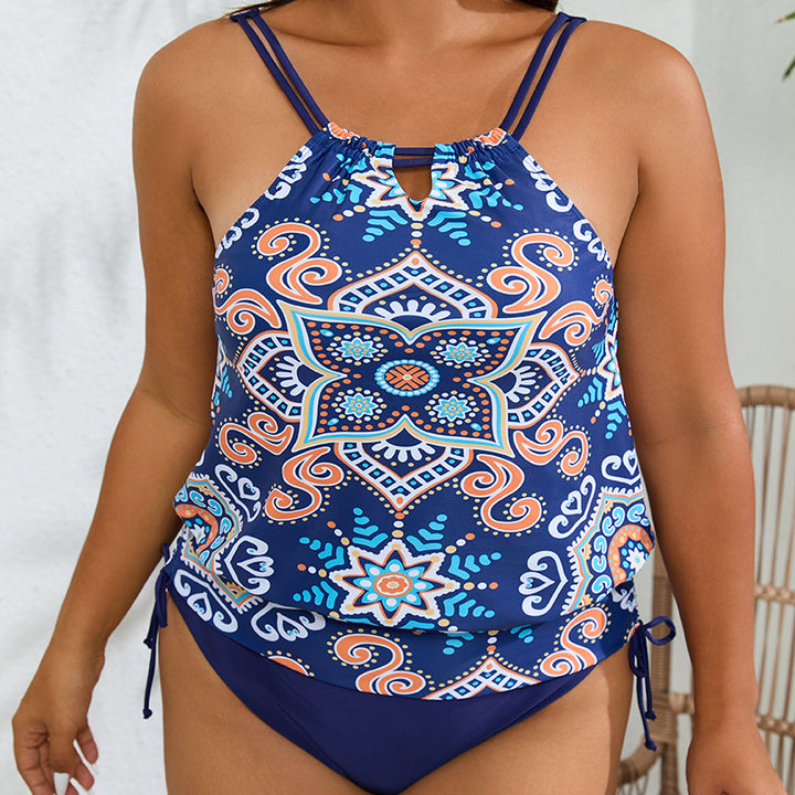 Damen Tankini mit verspielt floralem Design und verstellbaren Trägern Echo Archiv