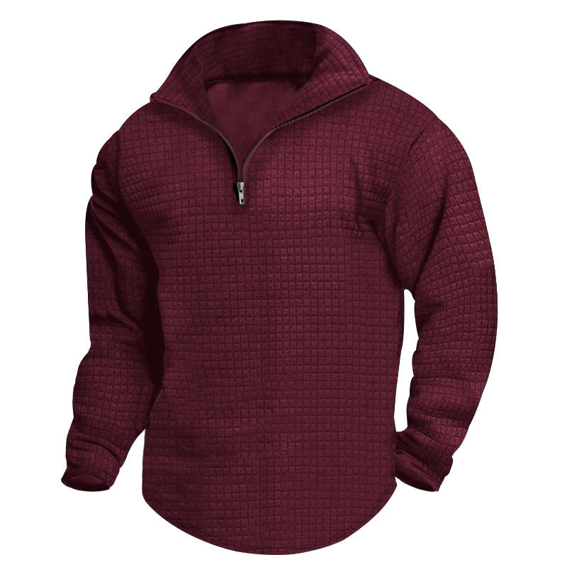Herren Wärmeisolierter Pullover mit halbhohem Kragen und strukturierter Oberfläche – Marzano