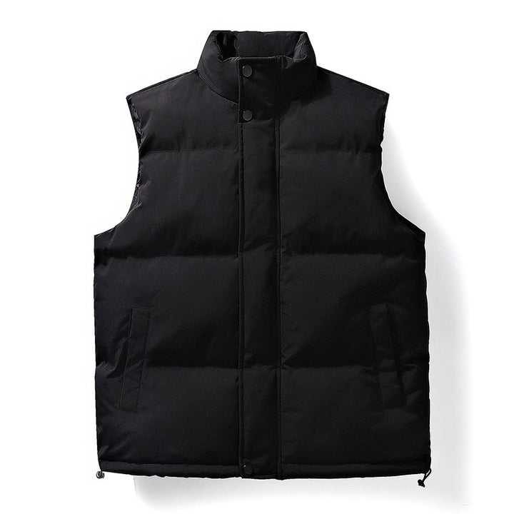 Damen Oversize Puffer‑Weste mit hohem Stehkragen, Frontblende und verstellbarem Kordelzugsaum Echoarchiv