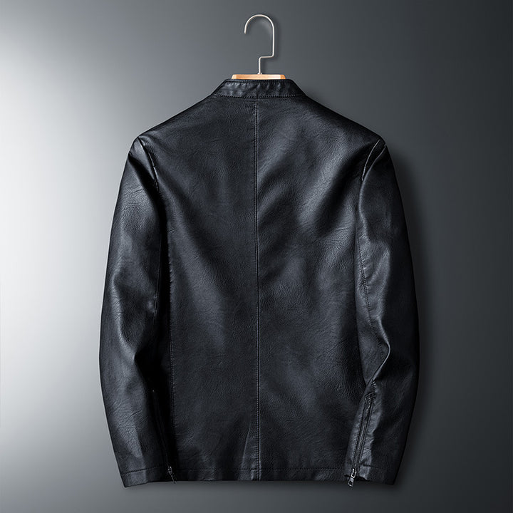 Herren Modische Kunstlederjacke mit Steppdetails Echo Archiv