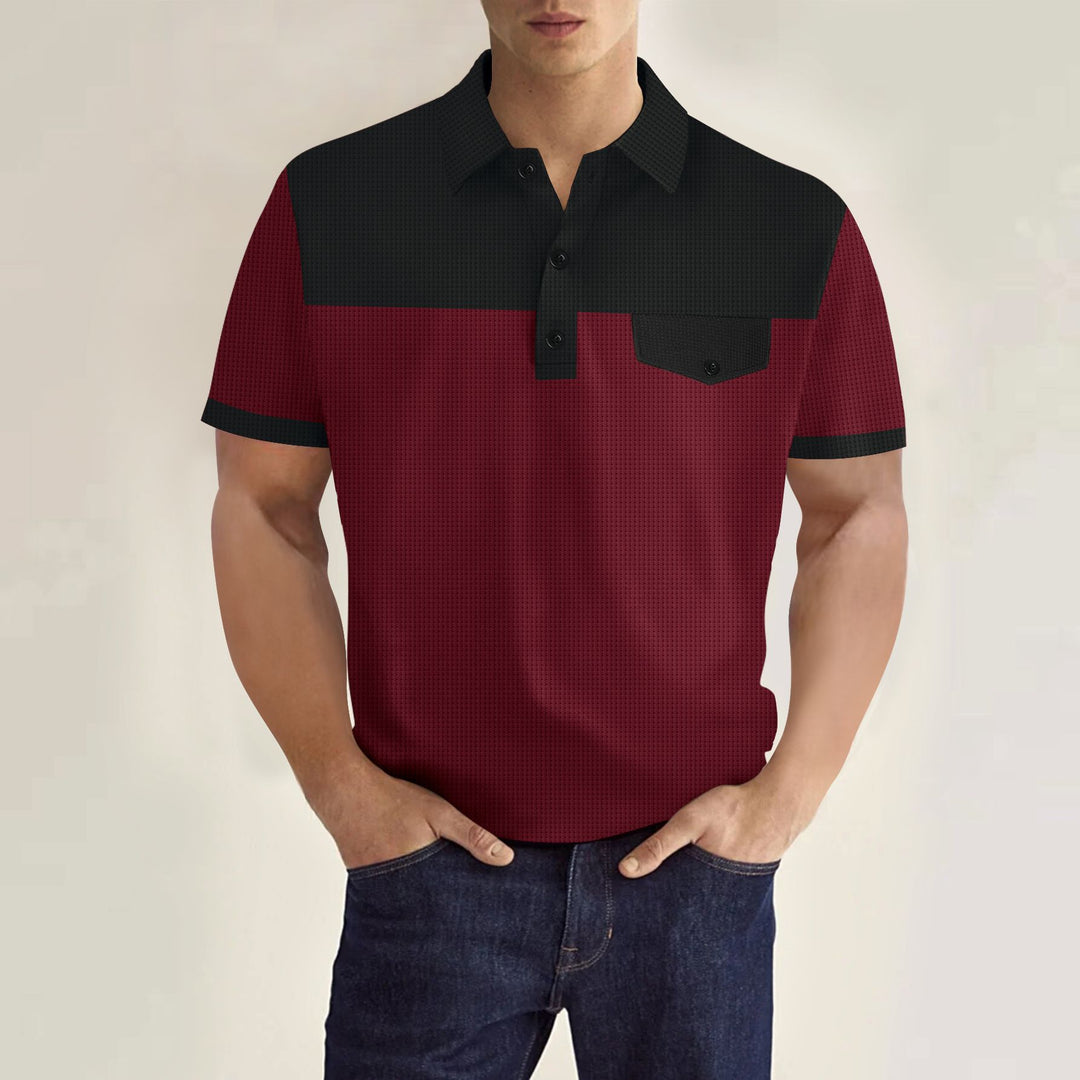 Herren Polohemd mit modernem Schnitt und gestreiftem Design Echoarchiv