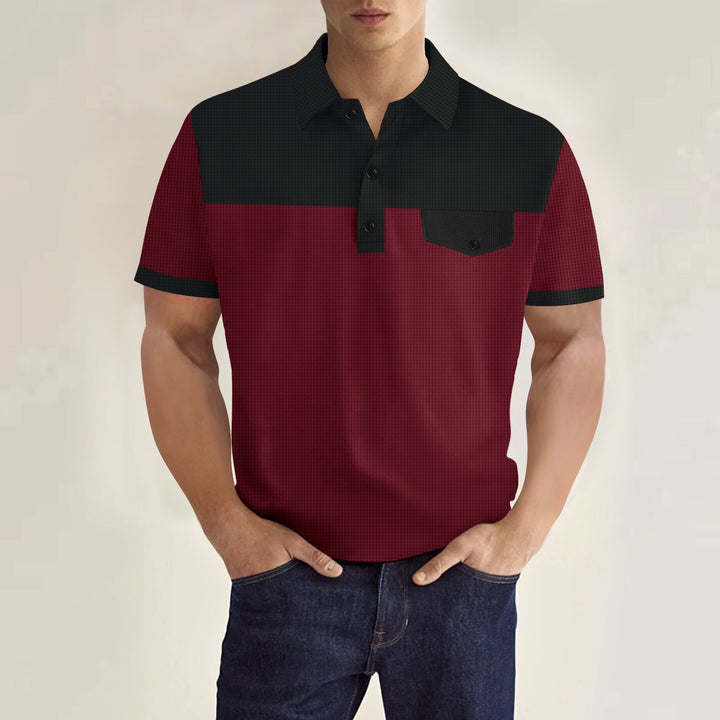 Herren Polohemd mit modernem Schnitt und gestreiftem Design Echoarchiv