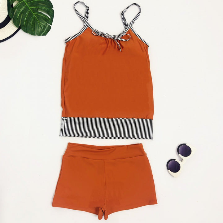 Damen Bikinioberteil mit lässigem Schnitt und kurzen Hosen Echo Archiv