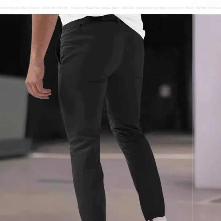 Herren nan schmale Bundfalten-Chino mit dekorativen Längsfalten und tapered Bein Echo Archiv