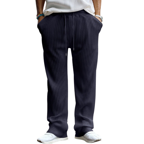 Herren nan locker geschnittene Plissee-Hose mit Tunnelzug und weitem Bein Echo Archiv
