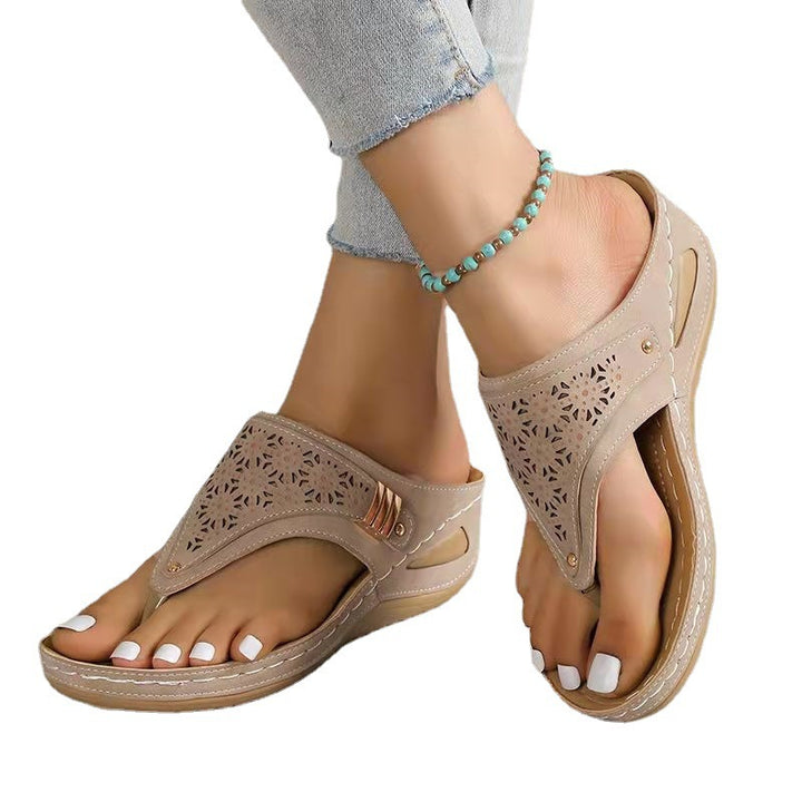 Damen nan ergonomische orthopädische Zehensteg-Sandalen mit gepolstertem Fußbett Echo Archiv