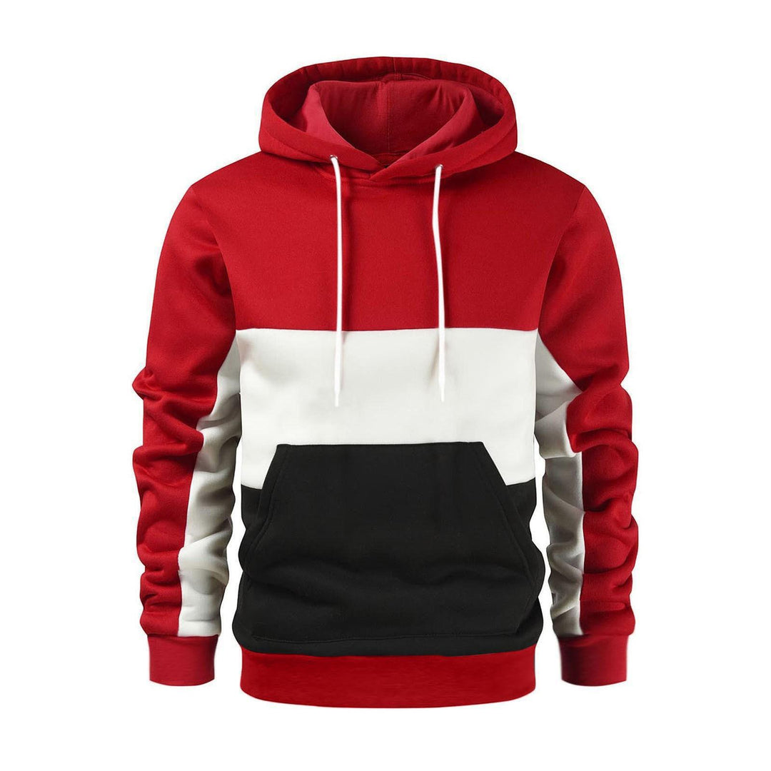 Unisex Kapuzenpullover mit Kordelzug, Kängurutasche und Farbblockdesign aus weichem Fleece – Auréline