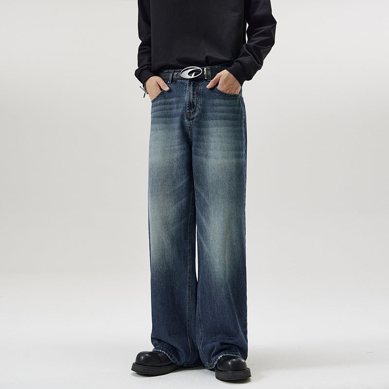 Herren Weite Jeans im lockeren Schnitt mit hoher Taille und Used-Effekt Echo Archiv