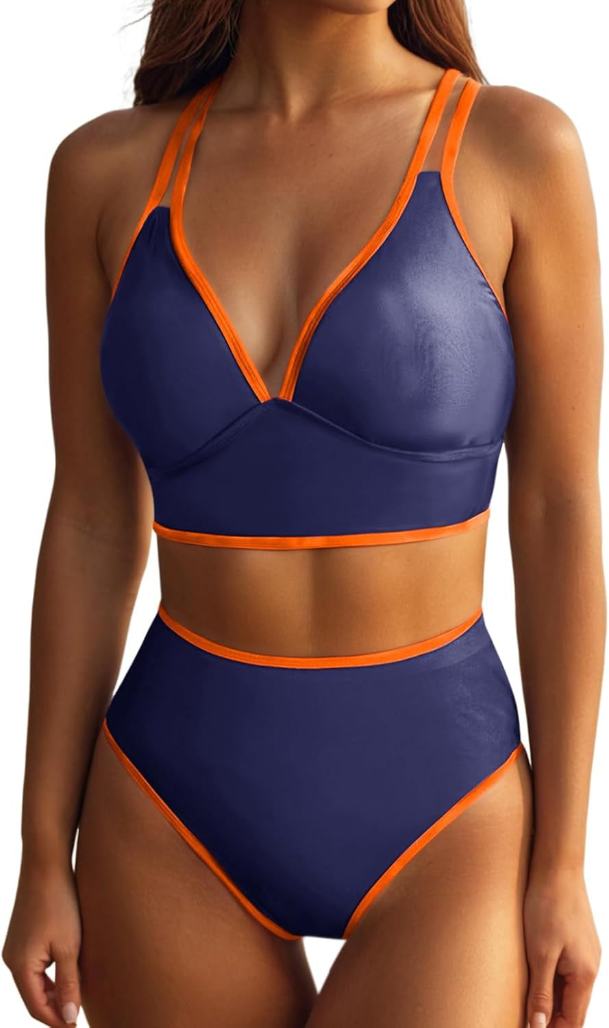 Damen Bikini-Set mit elegantem Hochgeschnittenen Höschen und verstellbaren Trägern Echo Archiv