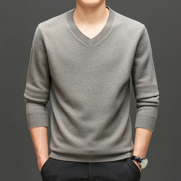 Herren feiner V-Ausschnitt Pullover Echoarchiv