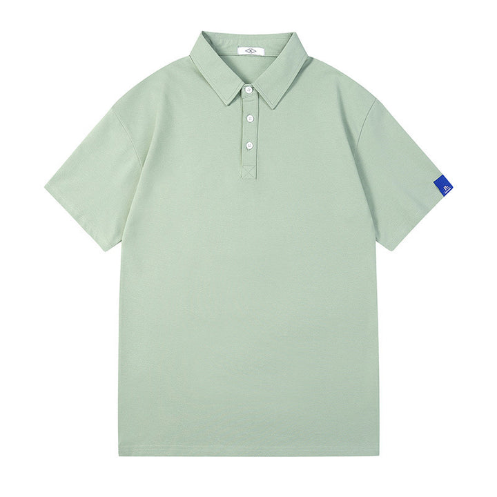 Herren atmungsaktives Poloshirt mit knopfverzierten Details Echoarchiv