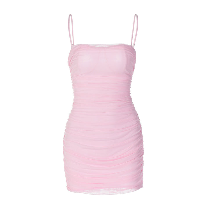 Damen Mini-Kleid mit Raffung und trägerlosen Design Echo Archiv